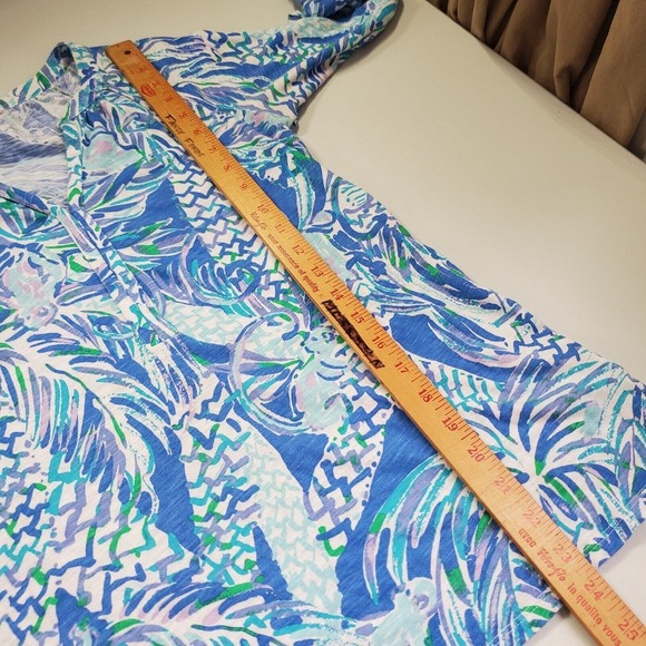 Lilly‎ Pulitzer Women Meg Tunic Top Size XS Lightweight Stretch V-Neck Resort - Picture 13 of 14
